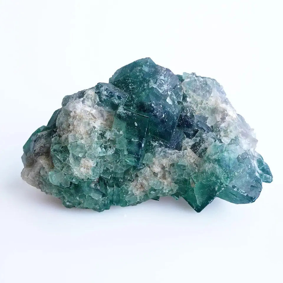 Natural Green Fluorite Cluster Specimen 0.56-1lb Druzy Quartz Healing Crystal E95446