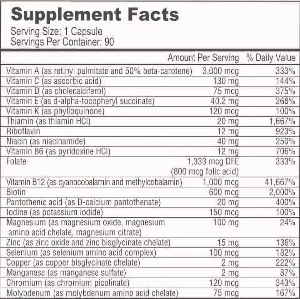 Capsules 3-Month Supply Multivitamin Calcium Citrate Soft Chews S26853