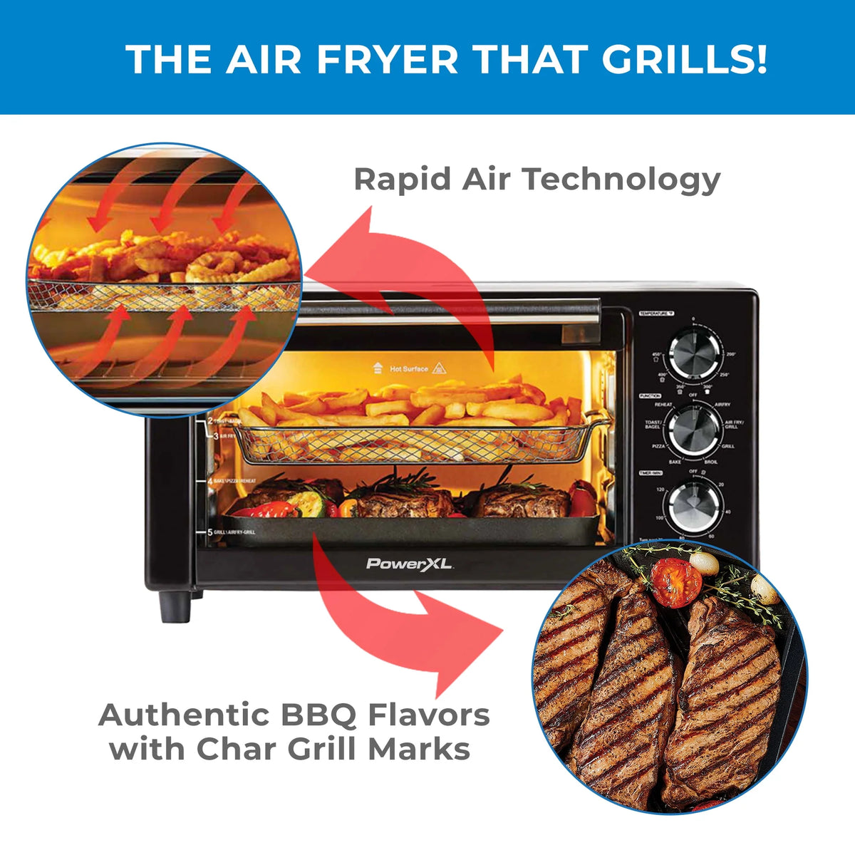 Black Air Fryer Grill Q11882