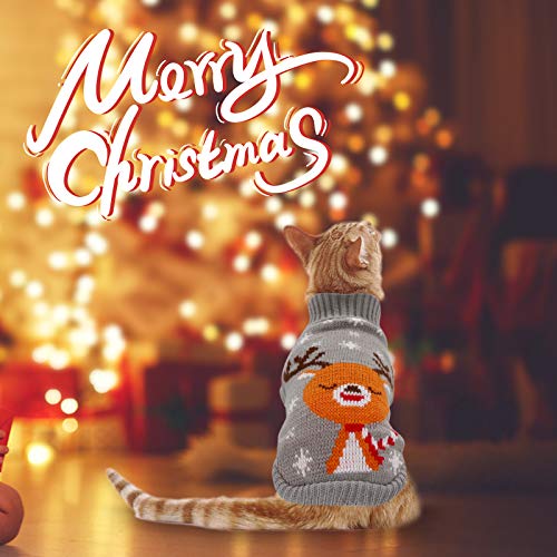 Cat & Dog Christmas Sweater 2 Pack X-Small Red Grey A211