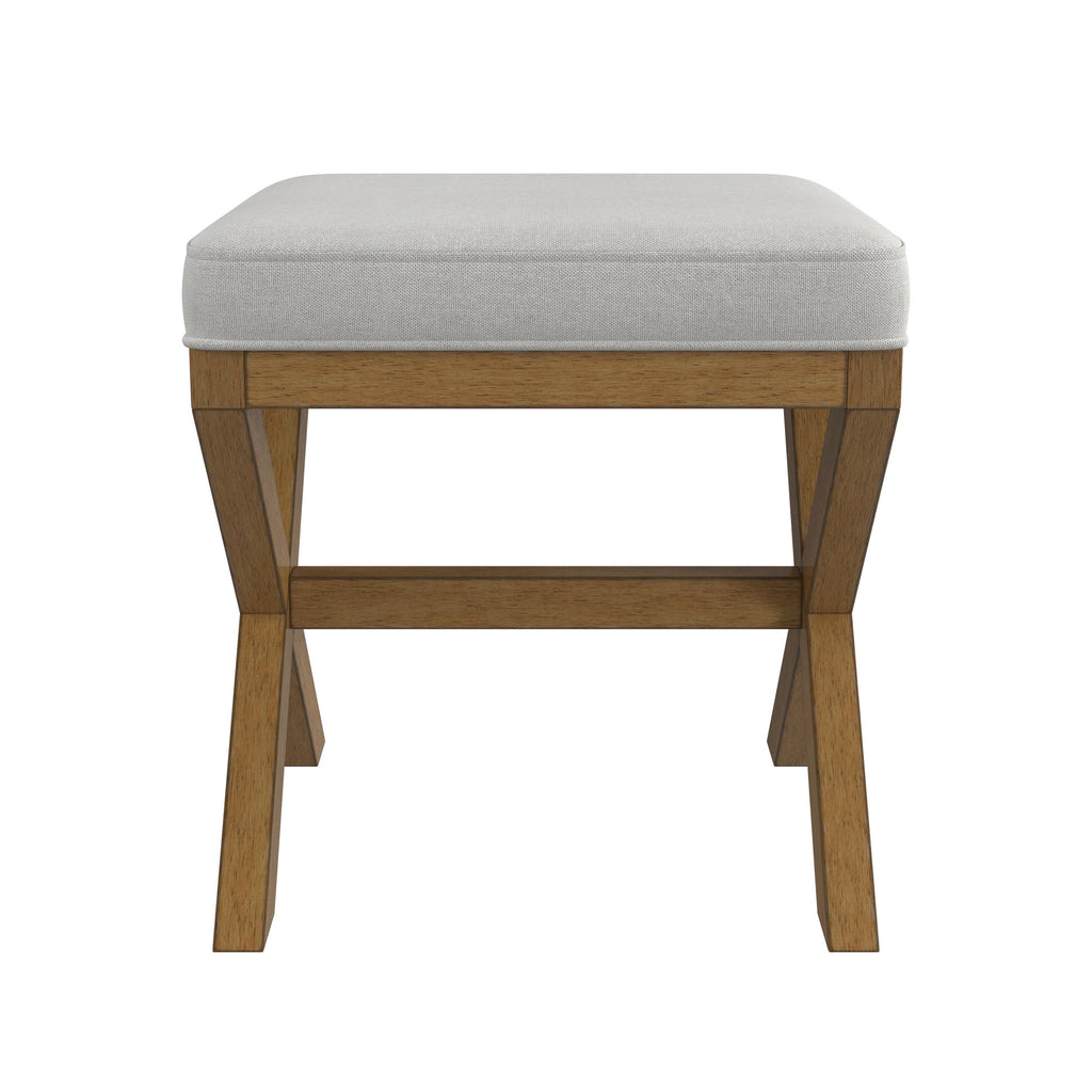 Dark Driftwood Wood Vanity Stool W4888
