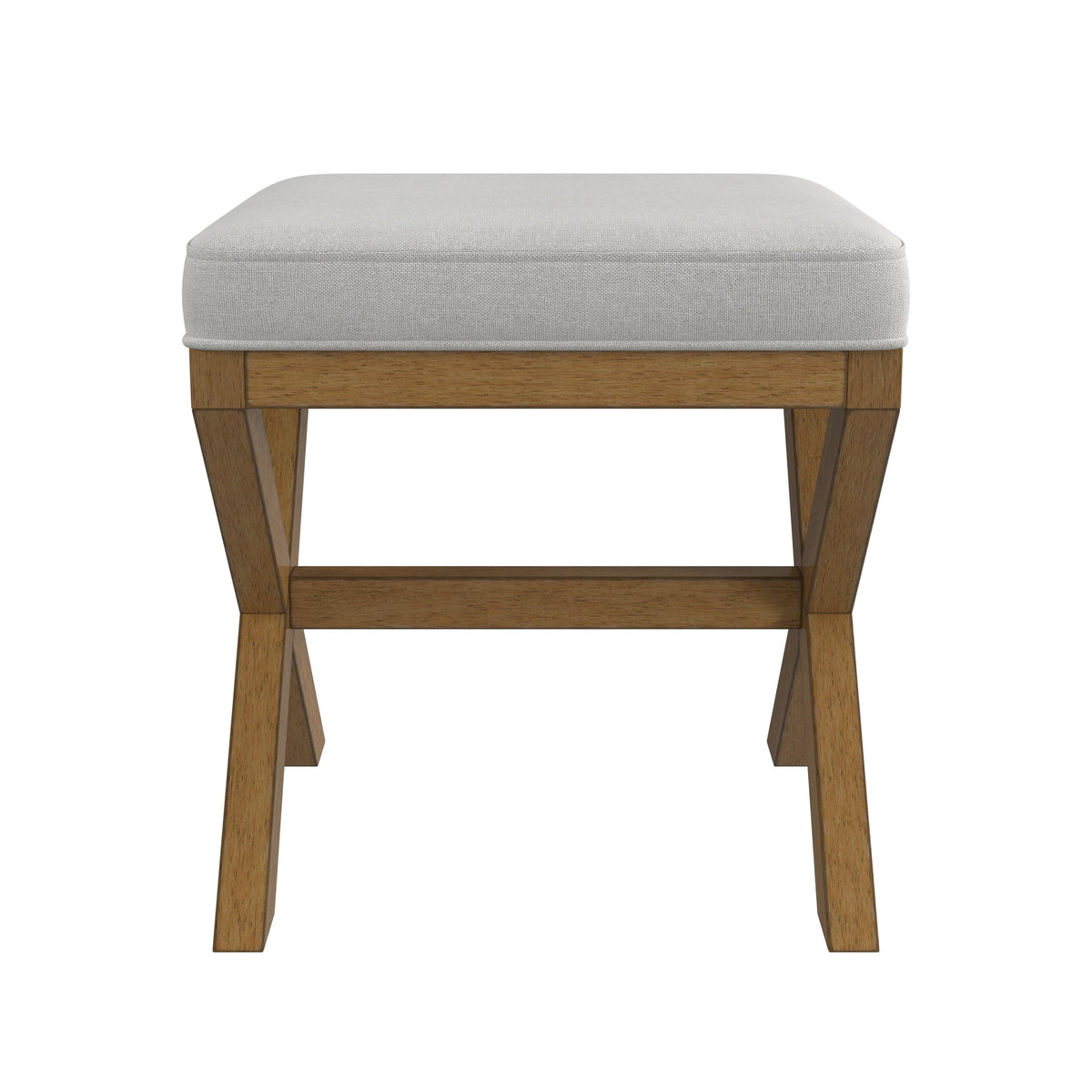 Dark Driftwood Wood Vanity Stool W4888