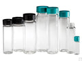 25 x 95 mm 8 Dram Clear Borosilicate Vial with 22-400 Black Phenolic Poly Cone Lined Cap, Pack of 144 X6979