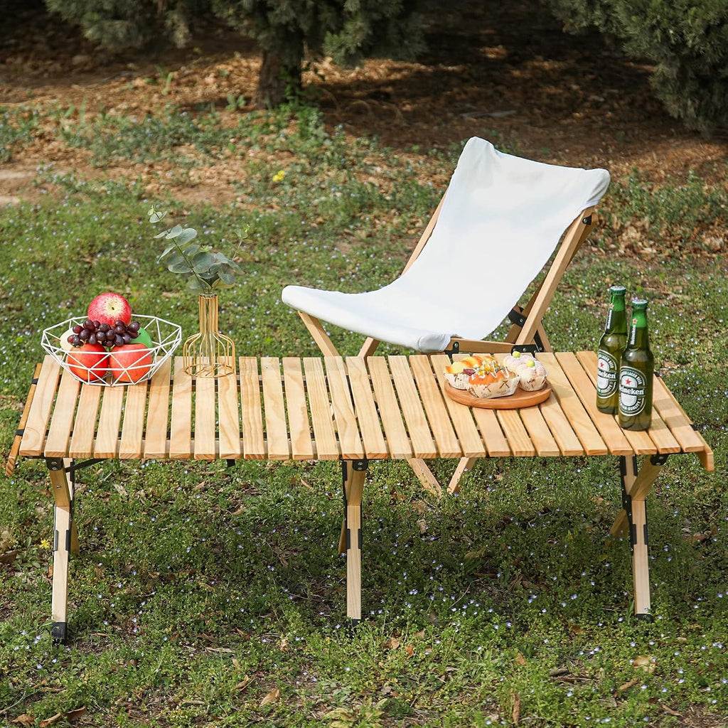 Portable Wooden Folding Picnic Table with Carry Bag R3545