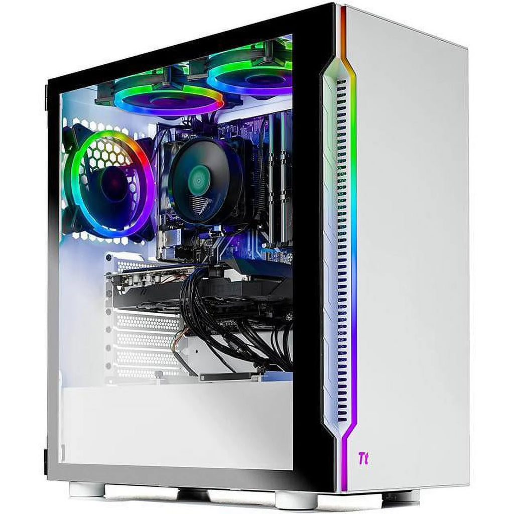 White Gaming Desktop PC - Ryzen 5 3600, RTX 3060 12GB, 1TB SSD, 16GB DDR4 3000, Windows 10 Home 64-bit L4308