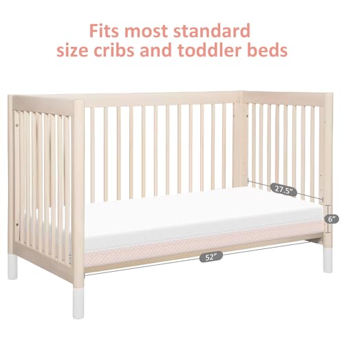 White Pink Dual Sided Memory Foam Crib Mattress H534546
