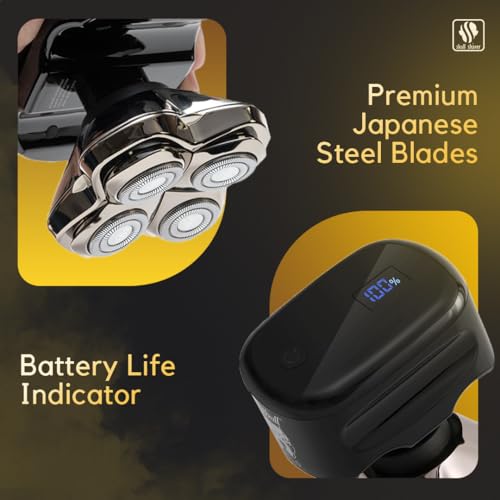 Gold Electric Head and Face Shaver F7554