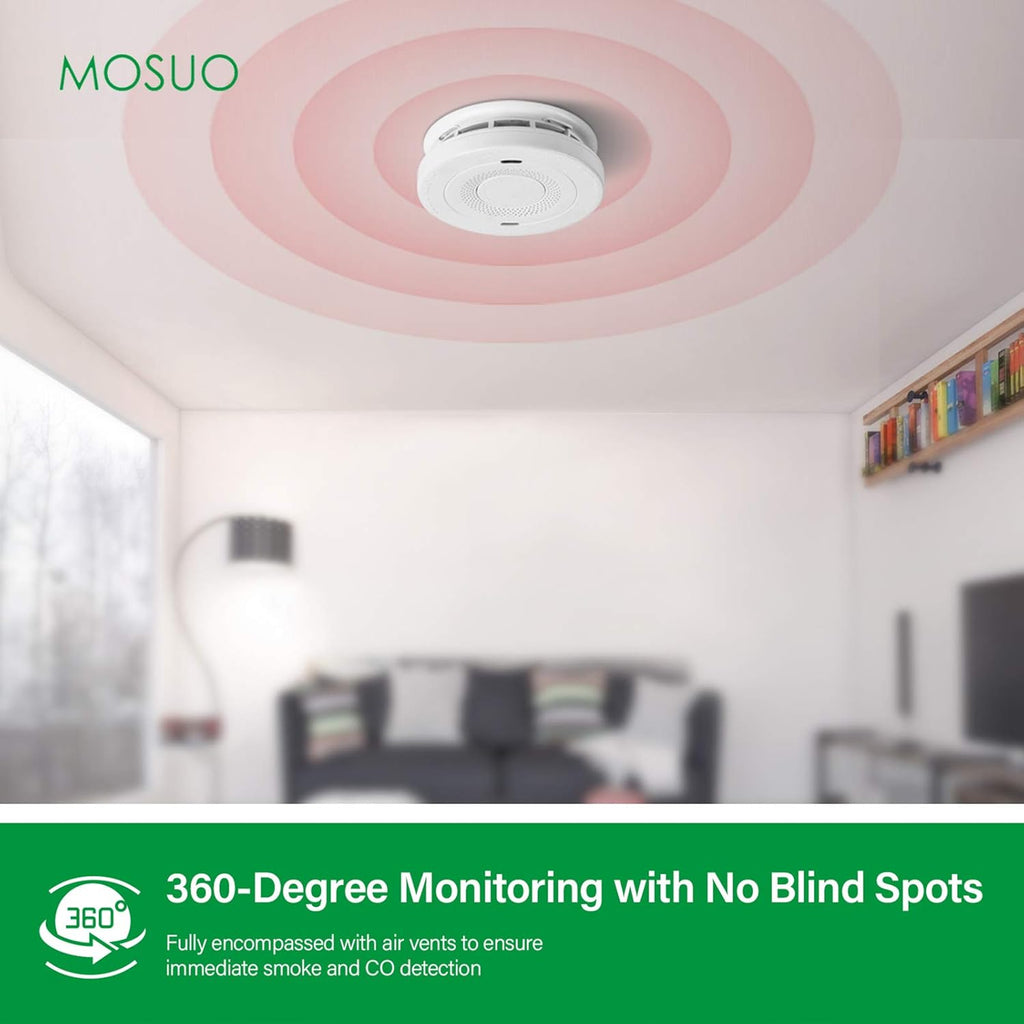 Smoke and Carbon Monoxide Detector Alarm, 10-Year Battery, Dual Sensor D7819