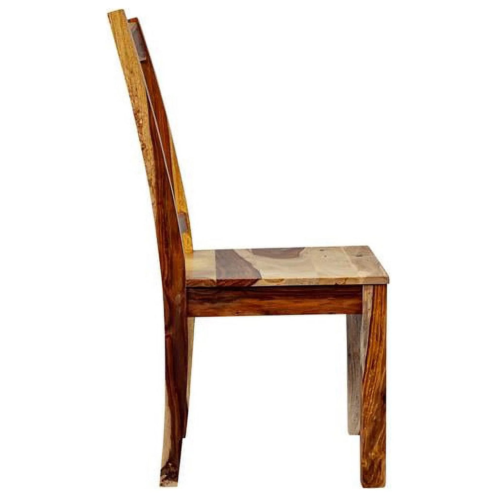 Brown Solid Wood Dining Side Chair I360251