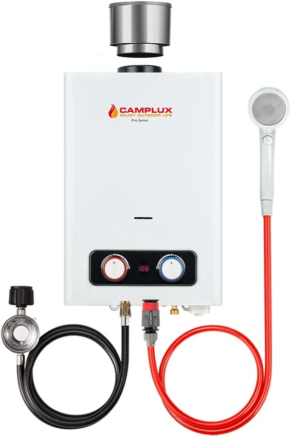 1.58 GPM Outdoor Propane Tankless Water Heater with S/S Rain Cap D2201
