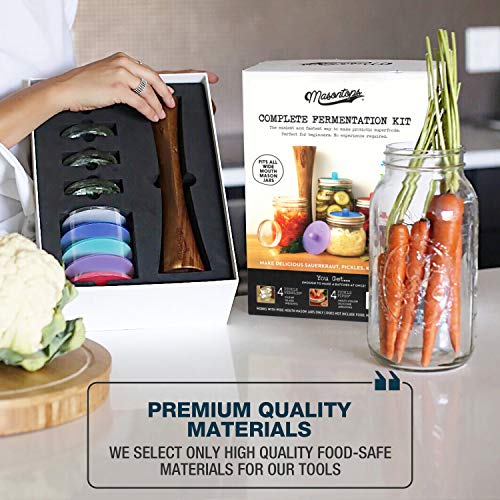 Fermentation Jar Starter Set with Mason Jar, Lids & Weight I65876