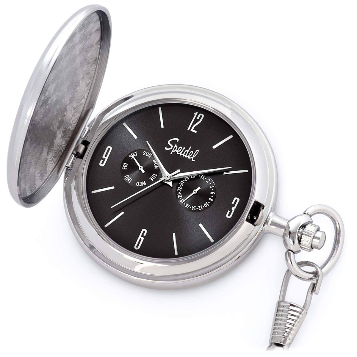 Black and Silver Tone Pocket Watch H5320
