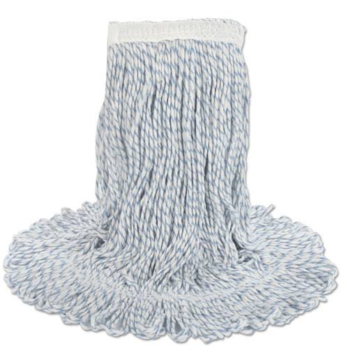 White-Blue Large Rayon-Polyester Mop Head Z935906