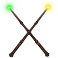 Light Up Magic Wand with Sounds & 4 Color Lights, Brown, 2PCS U605238