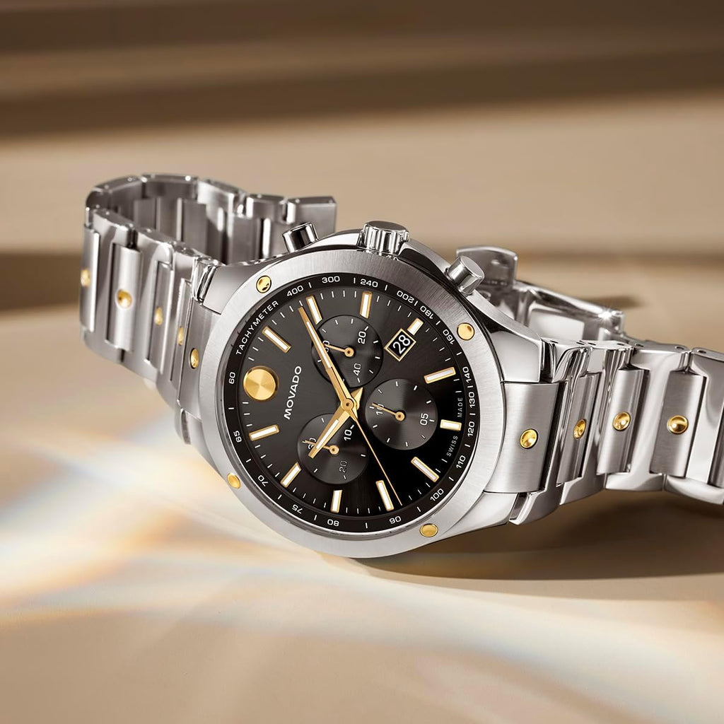Swiss Quartz Chronograph Stainless Steel Watch T9197