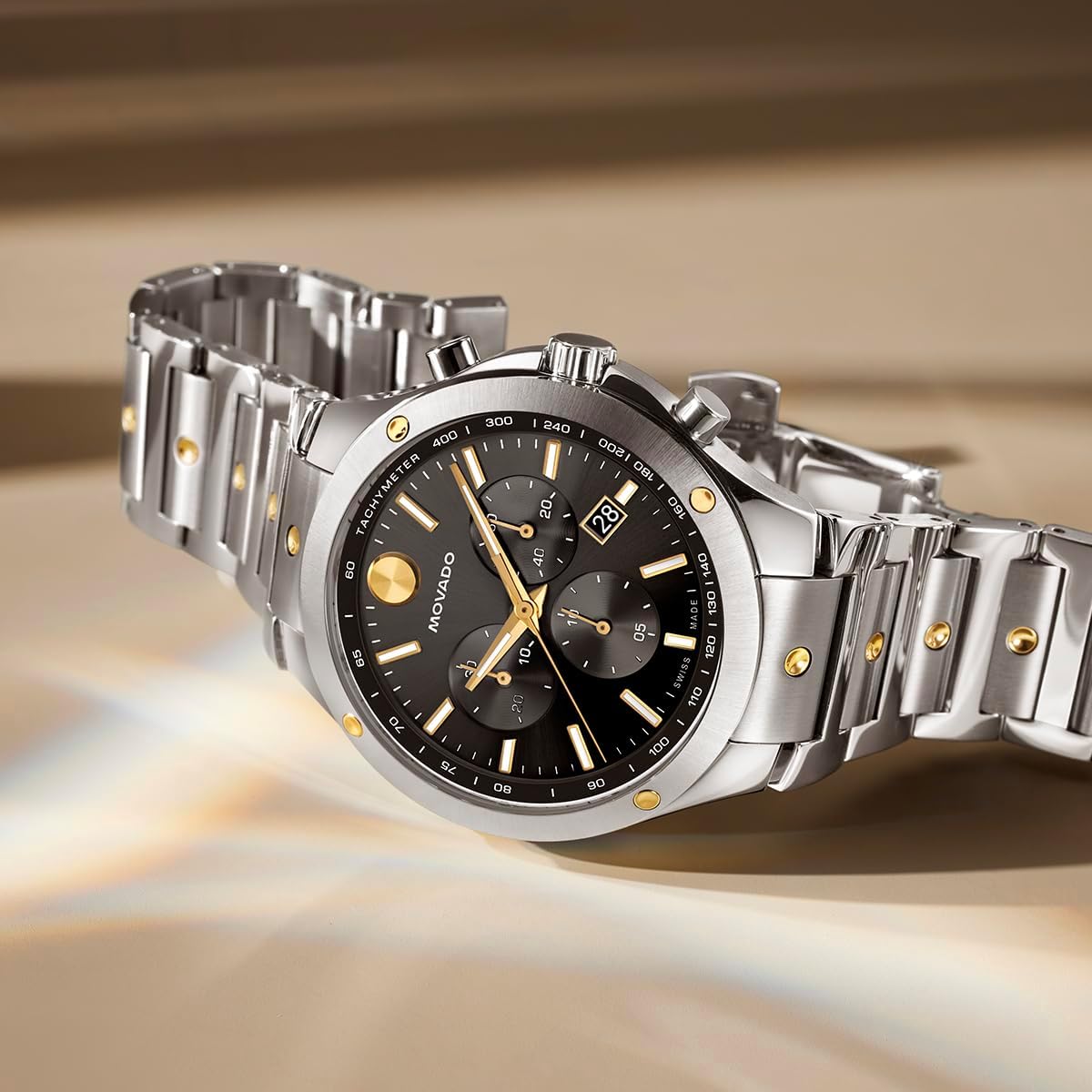 Swiss Quartz Chronograph Stainless Steel Watch T9197