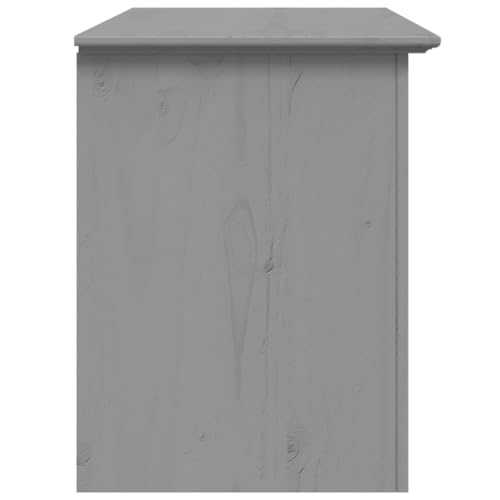 Gray Solid Wood Pine TV Stand with 2 Drawers L96651