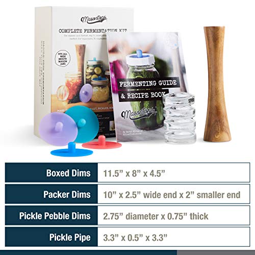 Fermentation Jar Starter Set with Mason Jar, Lids & Weight I65876