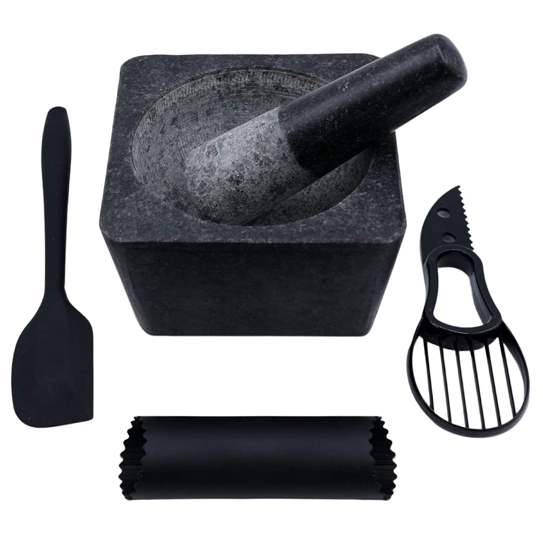 Large Granite Mortar and Pestle Set, Pack of 2 N806