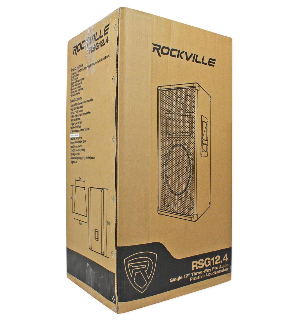 12 3-Way 1000W PA Speakers with Bluetooth Amplifier E93286
