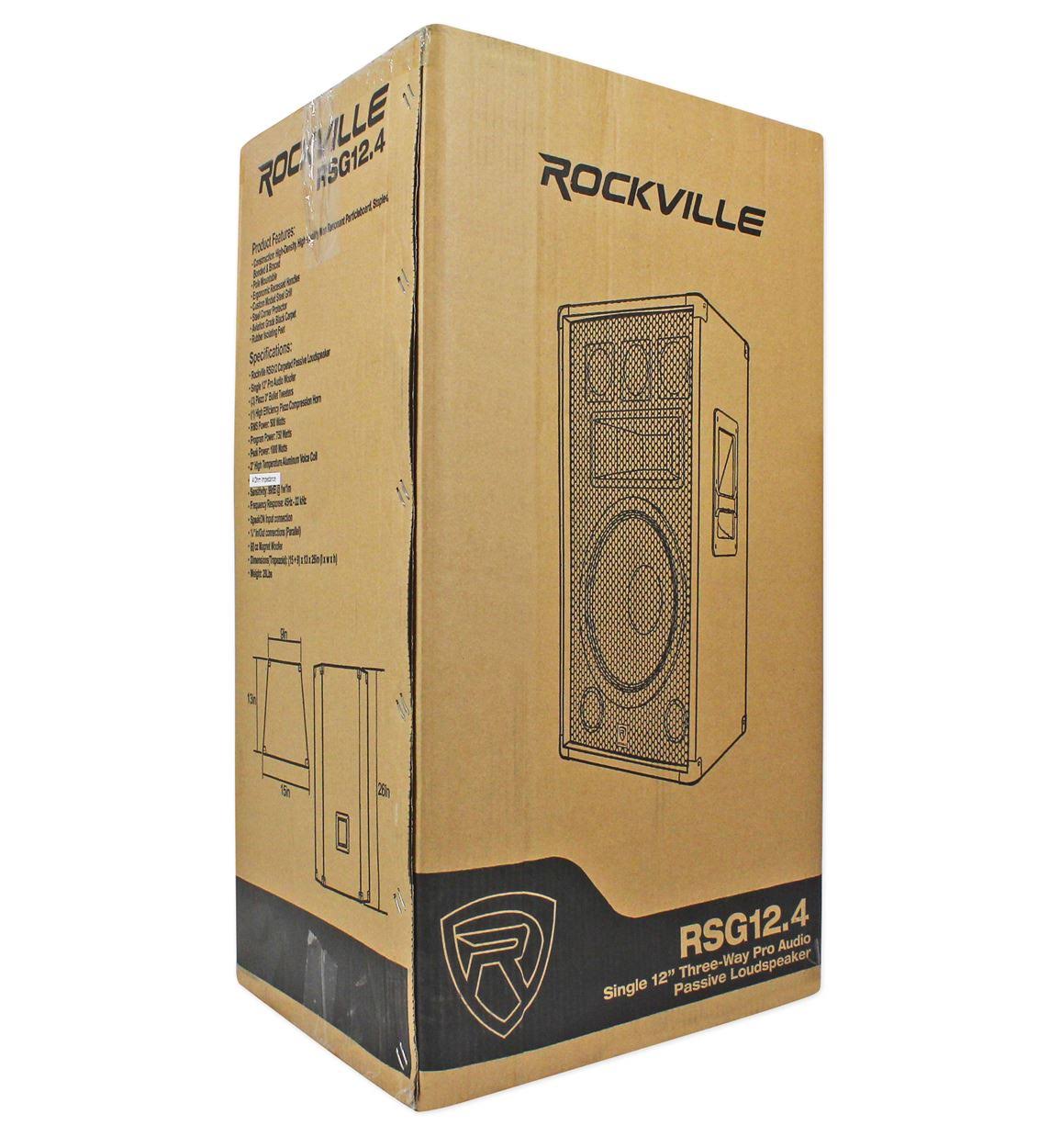 12 3-Way 1000W PA Speakers with Bluetooth Amplifier E93286