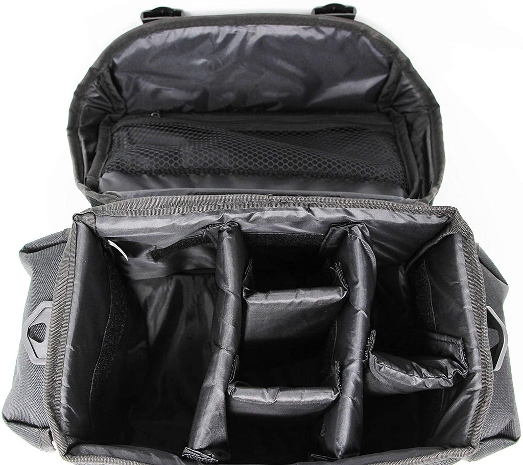 Large Universal DSLR Camera Case Gadget Bag, 11 x 7 x 7 Inches, Black/Red A195