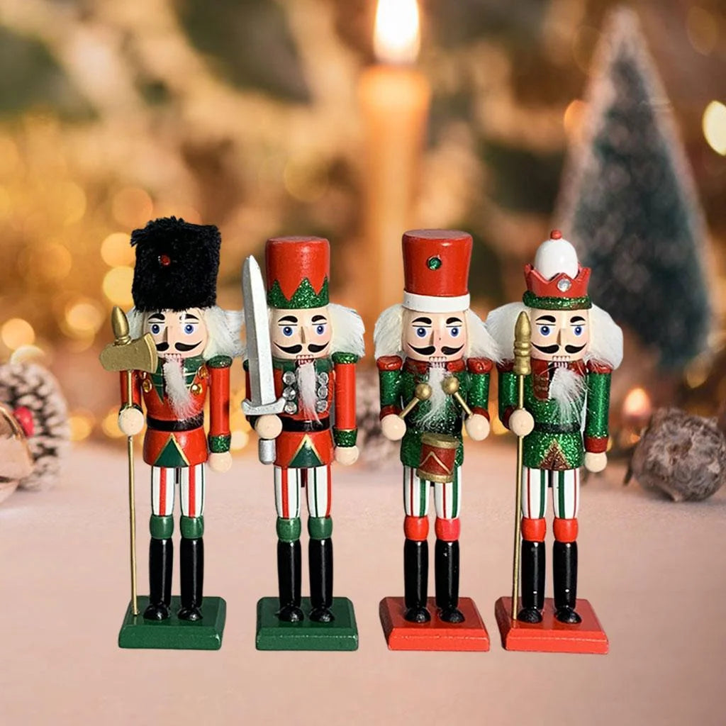 Wood Nutcracker Soldier Model Decorative Ornament U22370