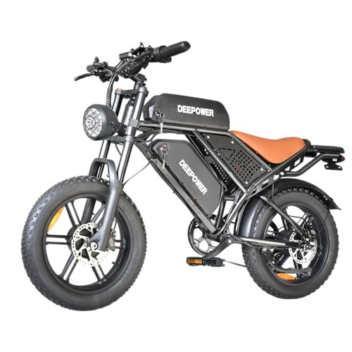 1500W Peak Brushless Motor 30 MPH Fat Tire E Bike with 624-2880Wh Removable Battery 20" Electric Dirt Bike with Dual Suspension and 7-Speed J194129