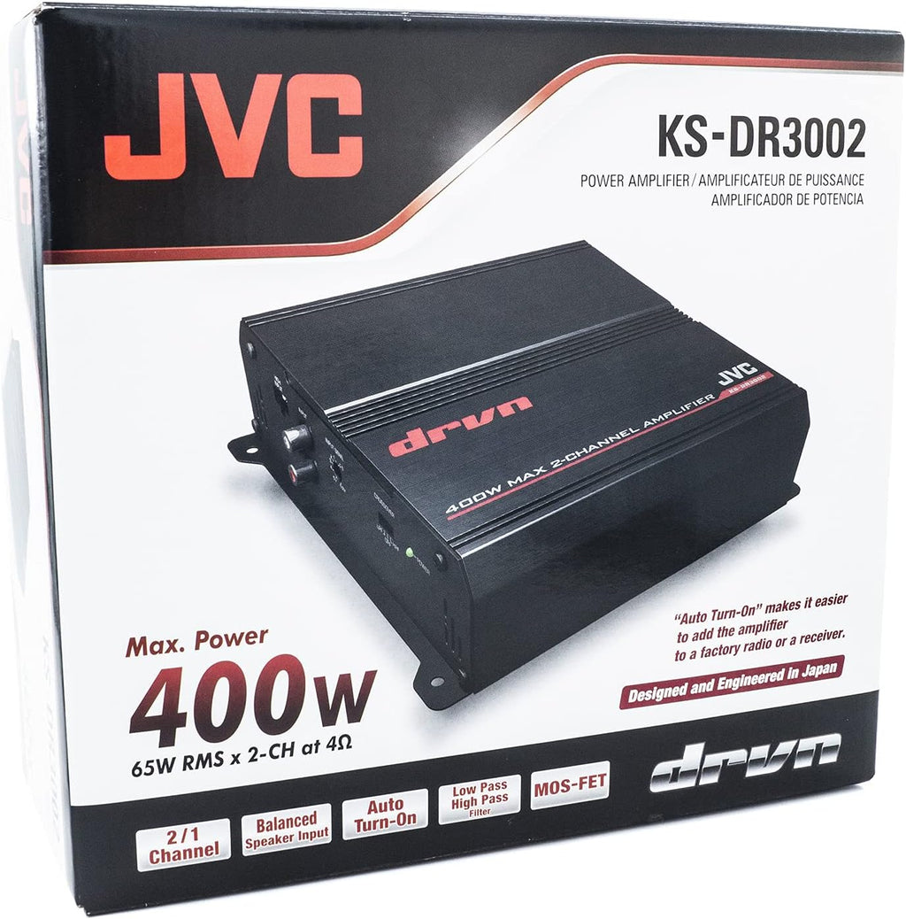 2-Channel Car Amplifier 400 Watts Class A/B Bridgeable T576734