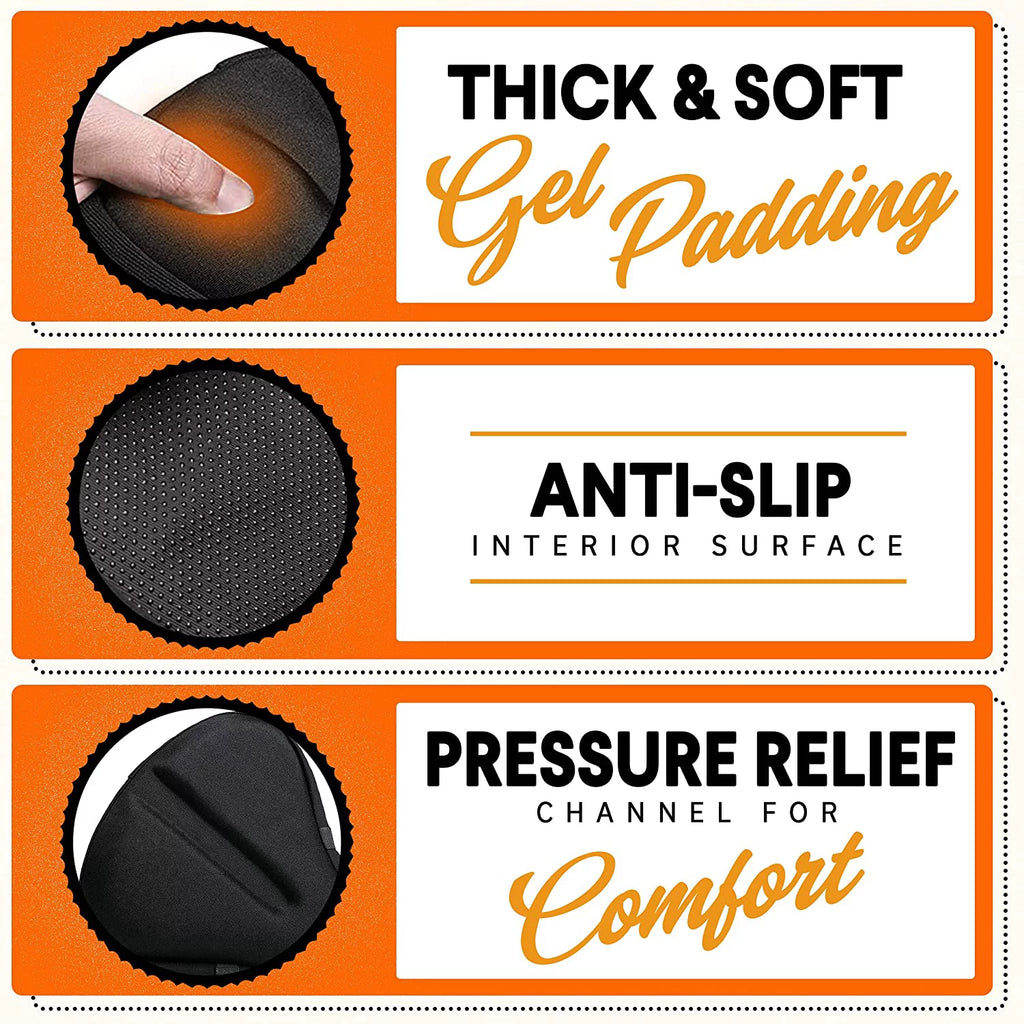 Padded Gel Wide Adjustable Bike Seat Cushion P799490
