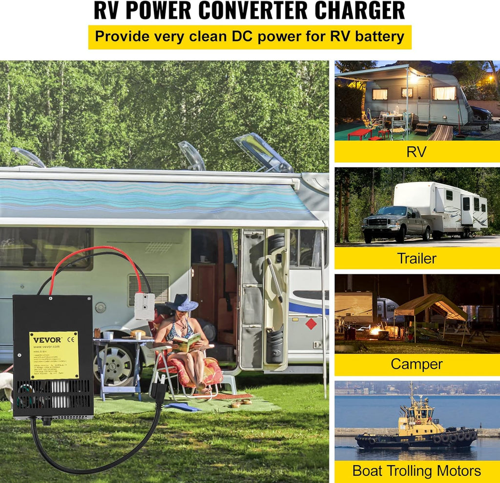RV Power Converter Charger 800W 45 Amp U1711