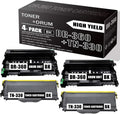 Black 4 Pks Drum Unit & Toner Cartridge for Brother Printer D55212