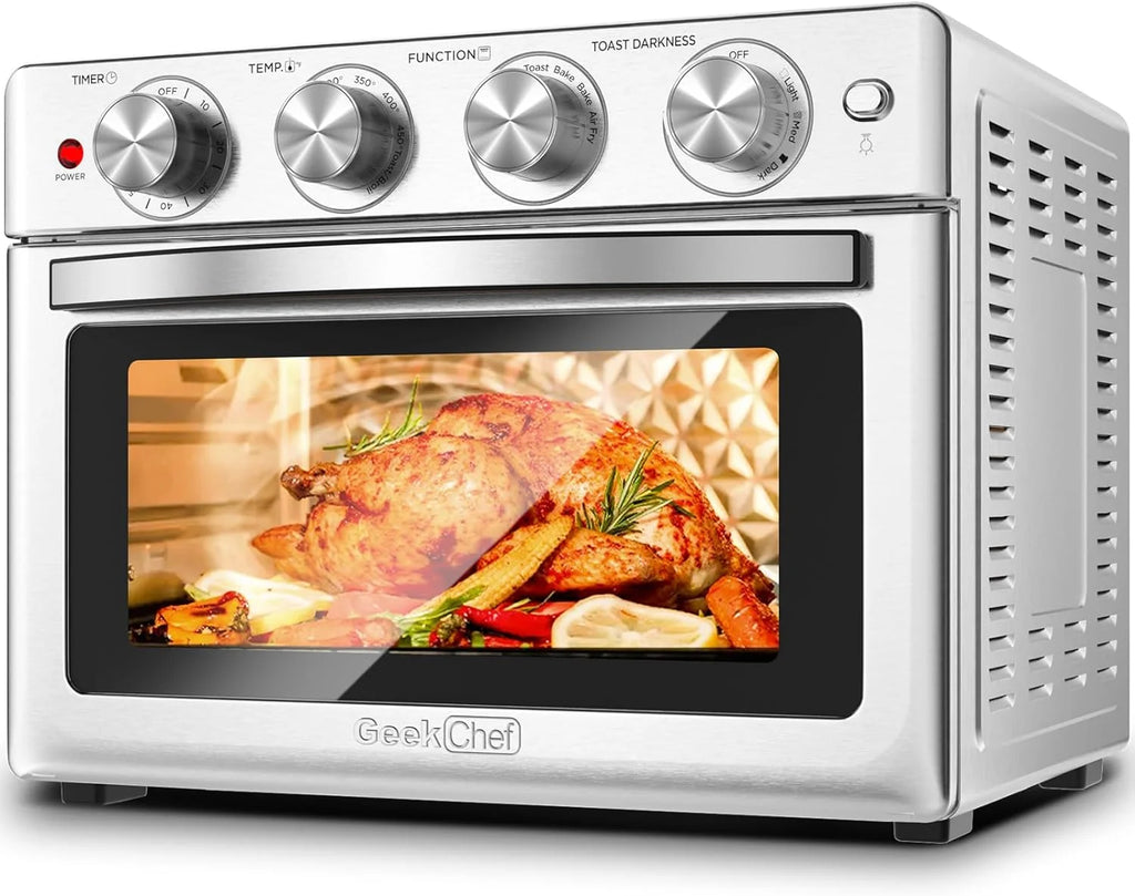 6 Slice 24.5QT Air Fryer Toaster Oven Combo, Stainless Steel V71299