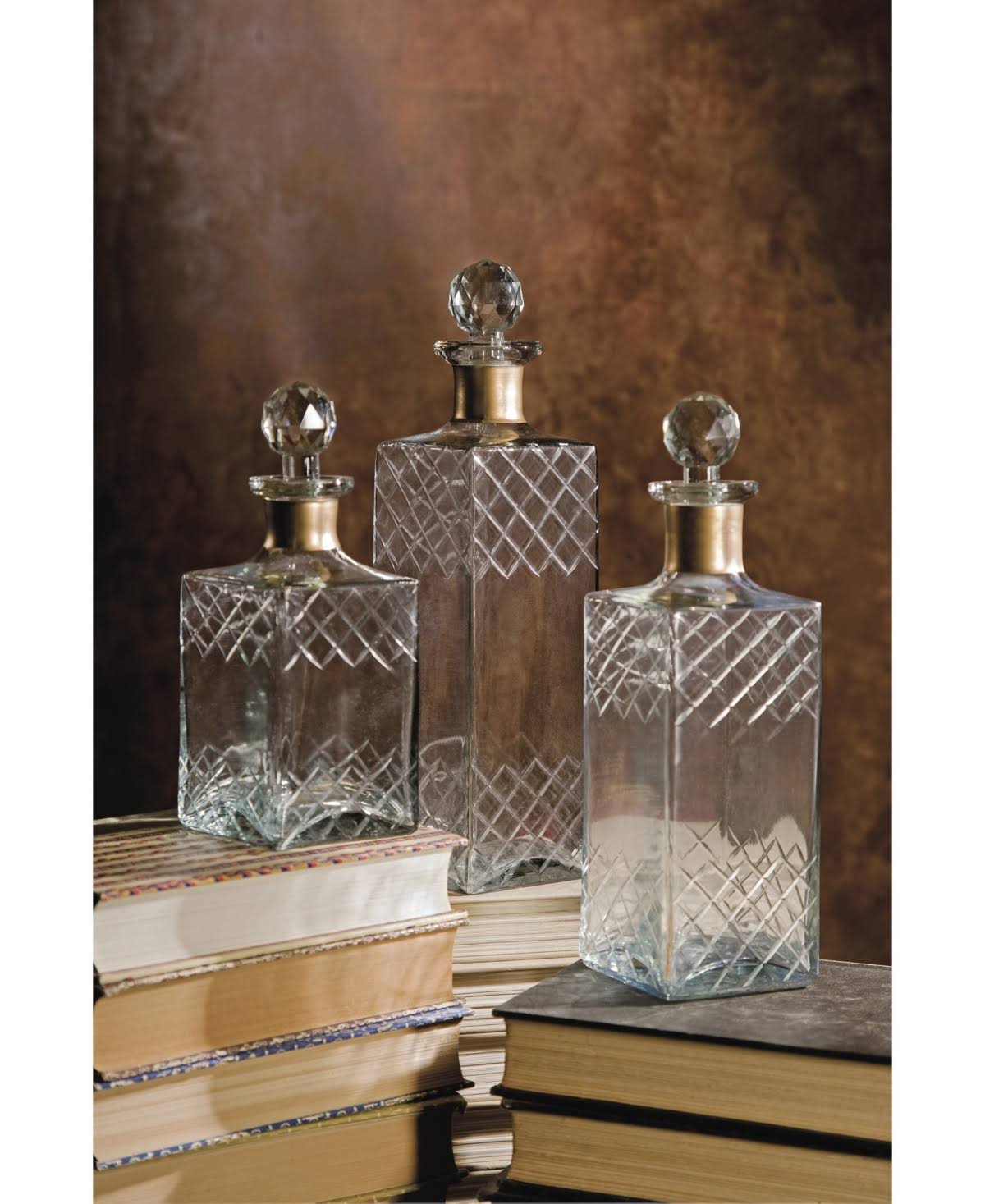Etched Decanters (Set of 3) M857