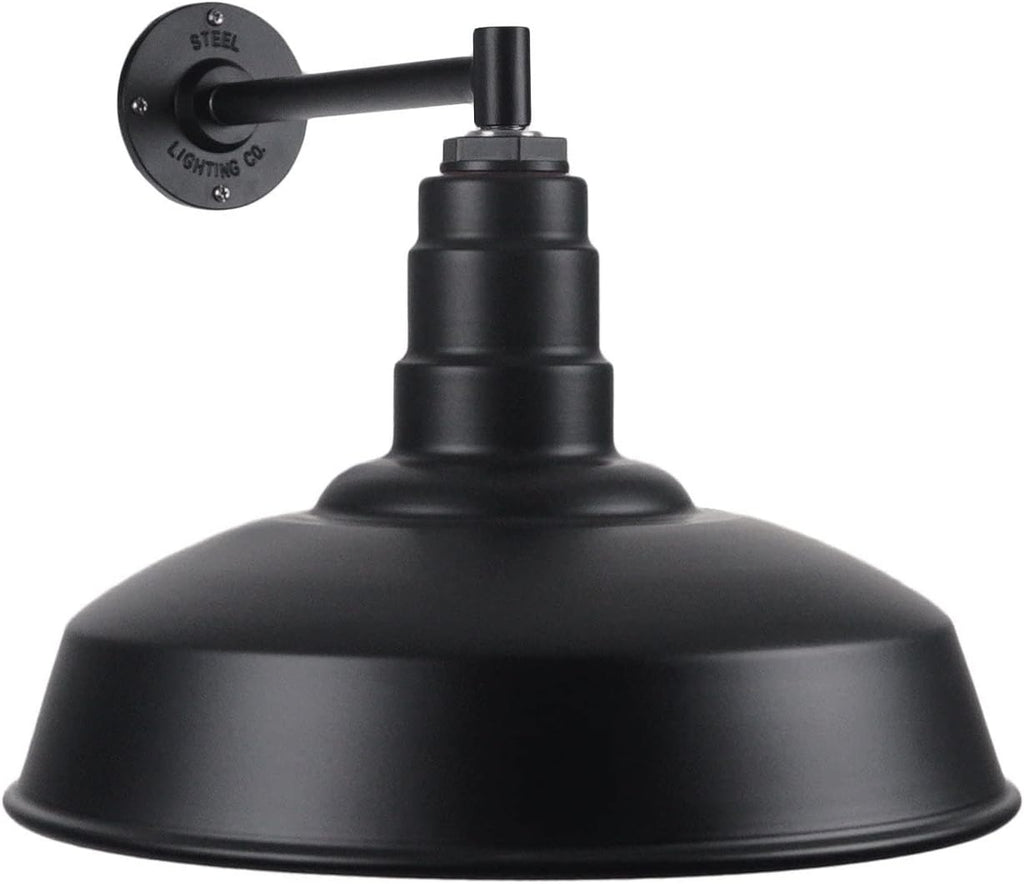 Matte Black Gooseneck Barn Light X671