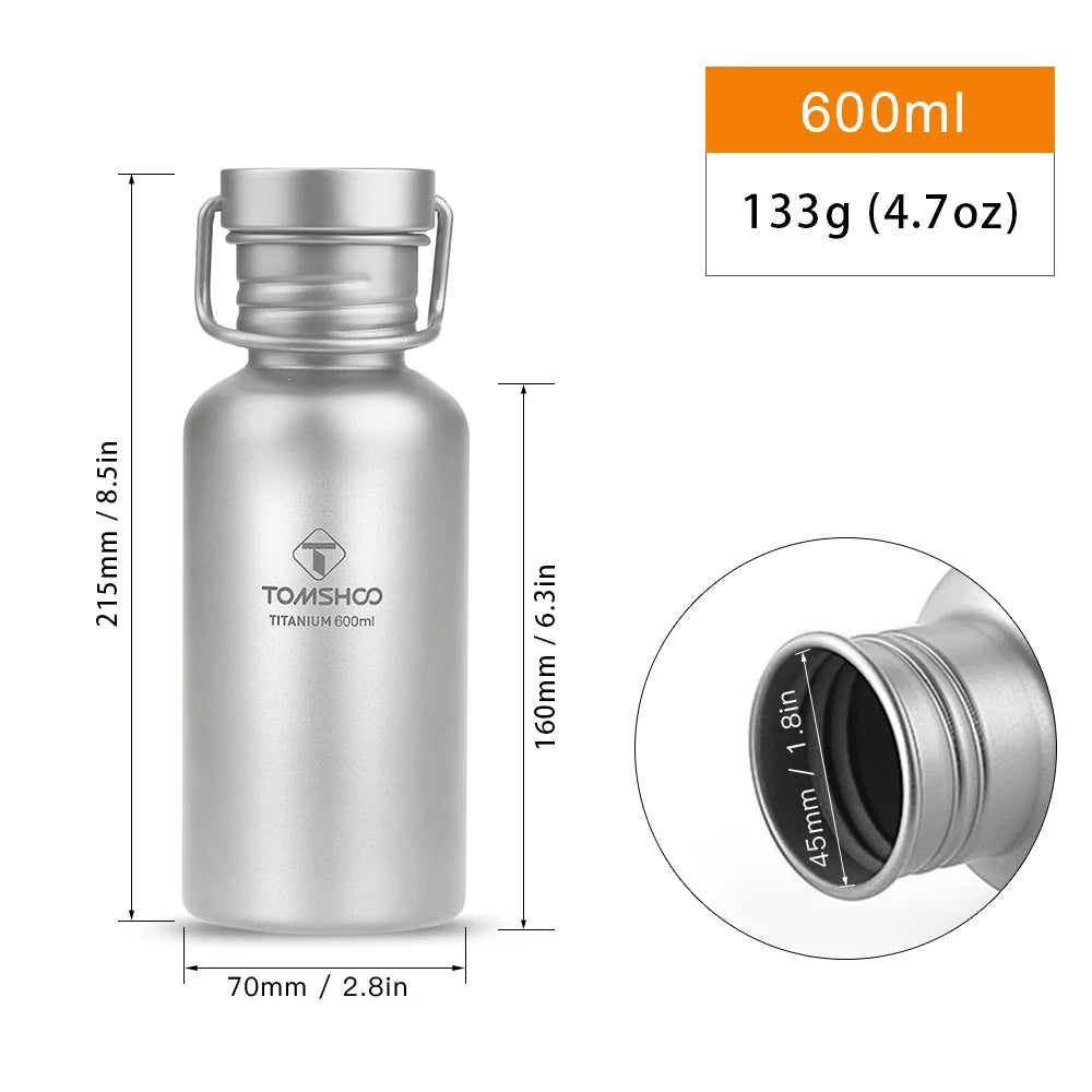 600ml Full Titanium Ultralight Outdoor Bottle Q693835
