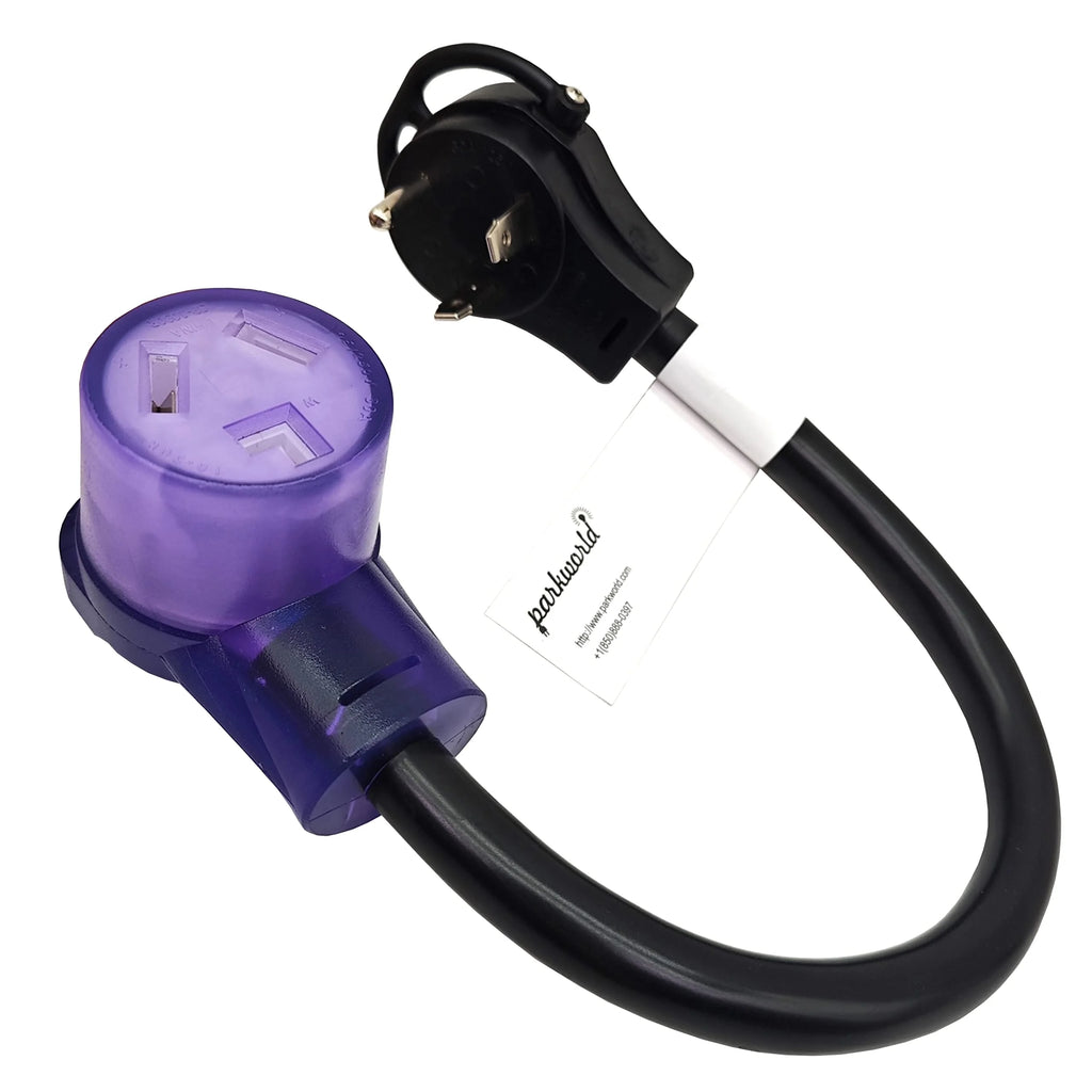 RV 30A 3-Prong Plug to Dryer Female Adapter Cord 1.5 FT H572056