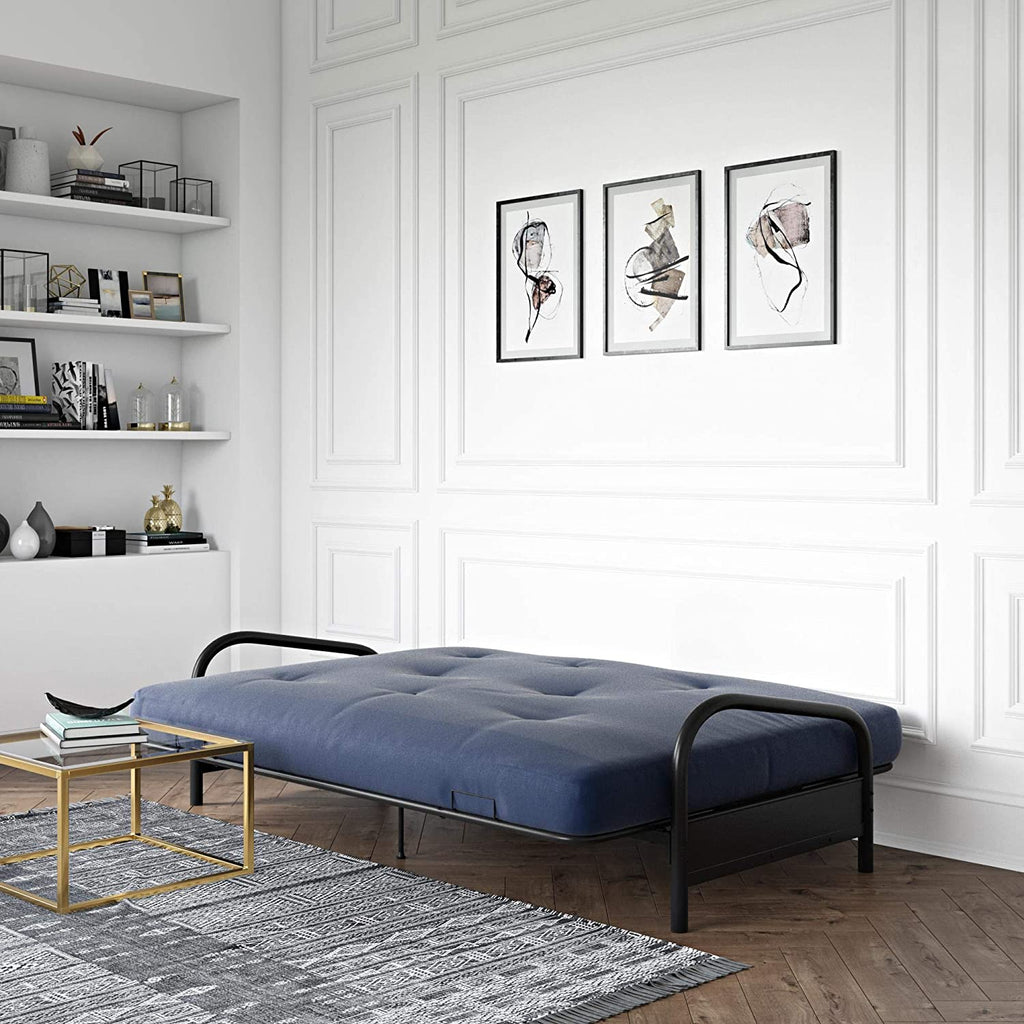 Black Metal Full Sized Futon Frame M63349