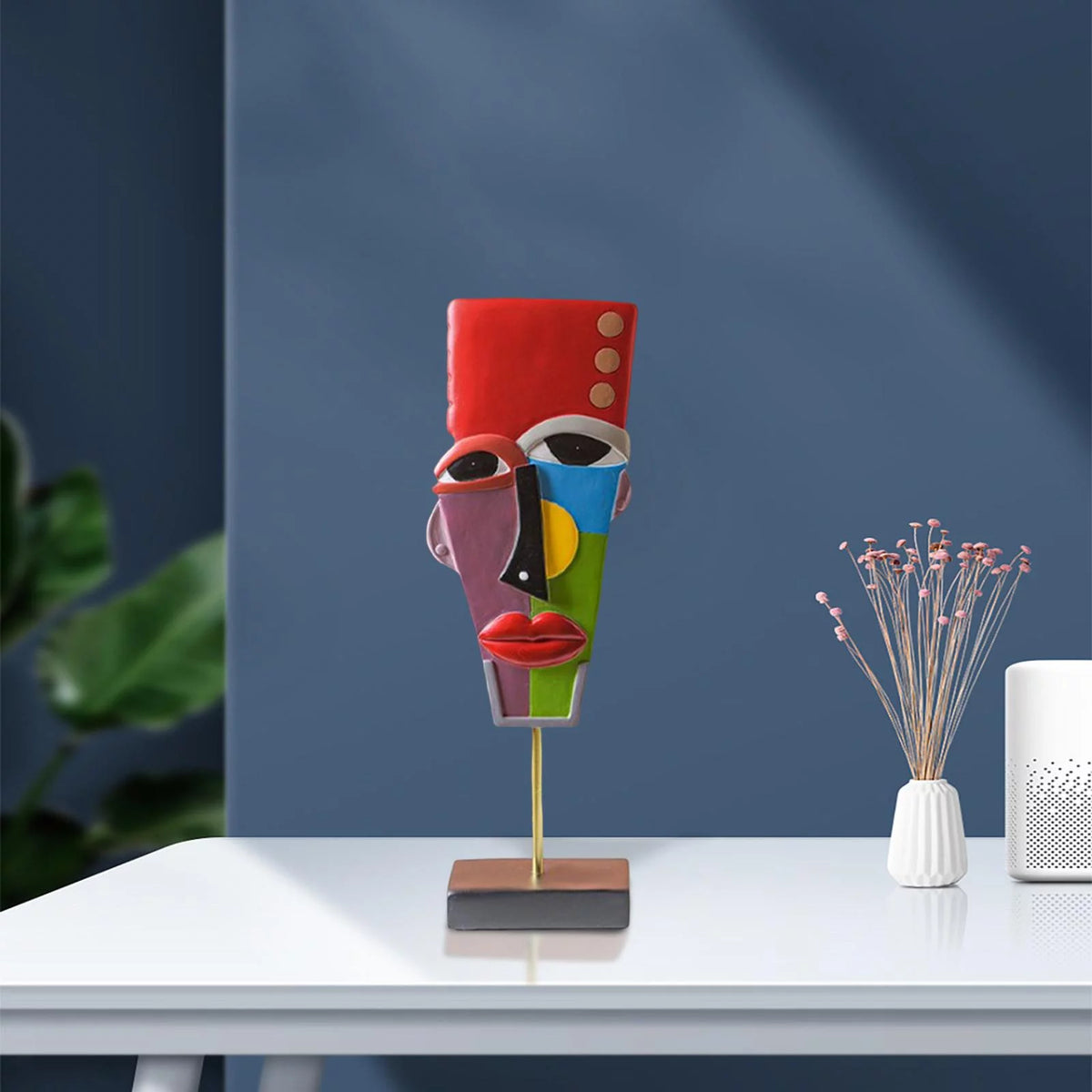Modern Abstract Human Face Statue V1466