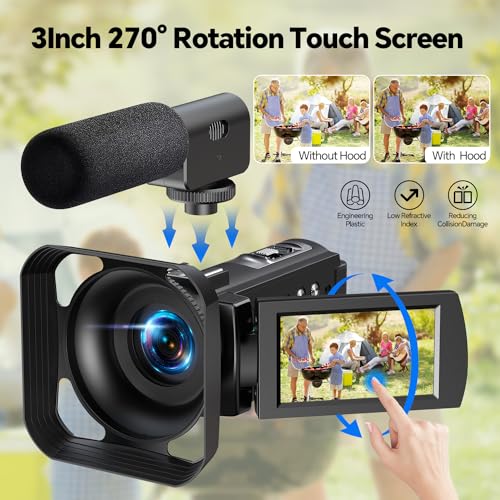 5K Video Camera Camcorder with 16x Digital Zoom V3057