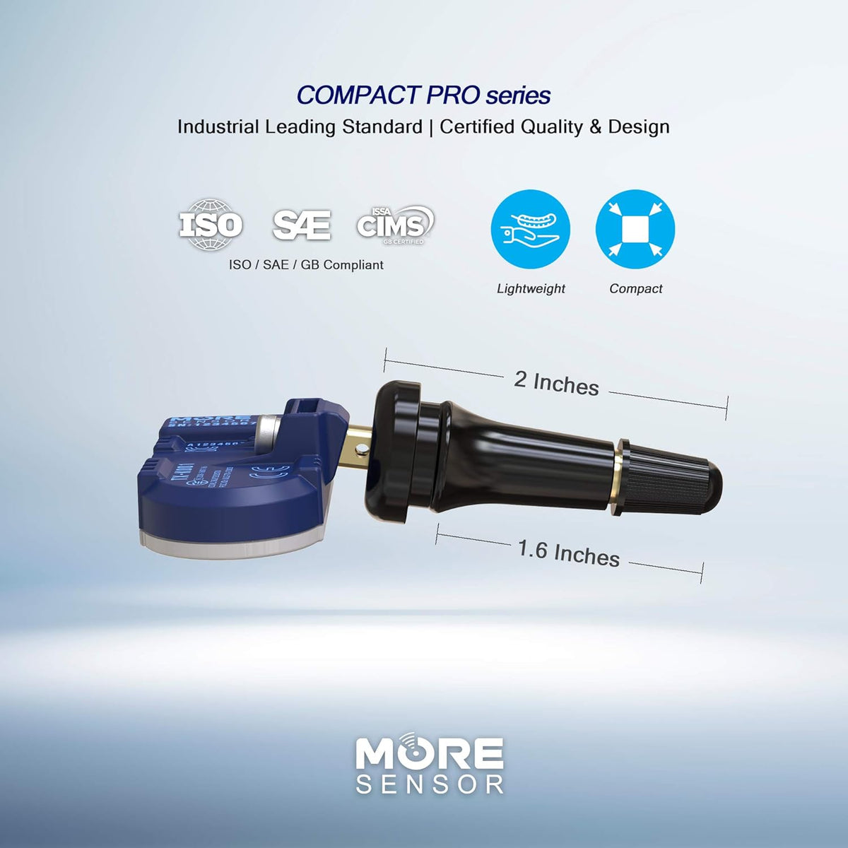 TPMS Tire Pressure Sensor 4-Pack with Rubber Valve Stem F2547