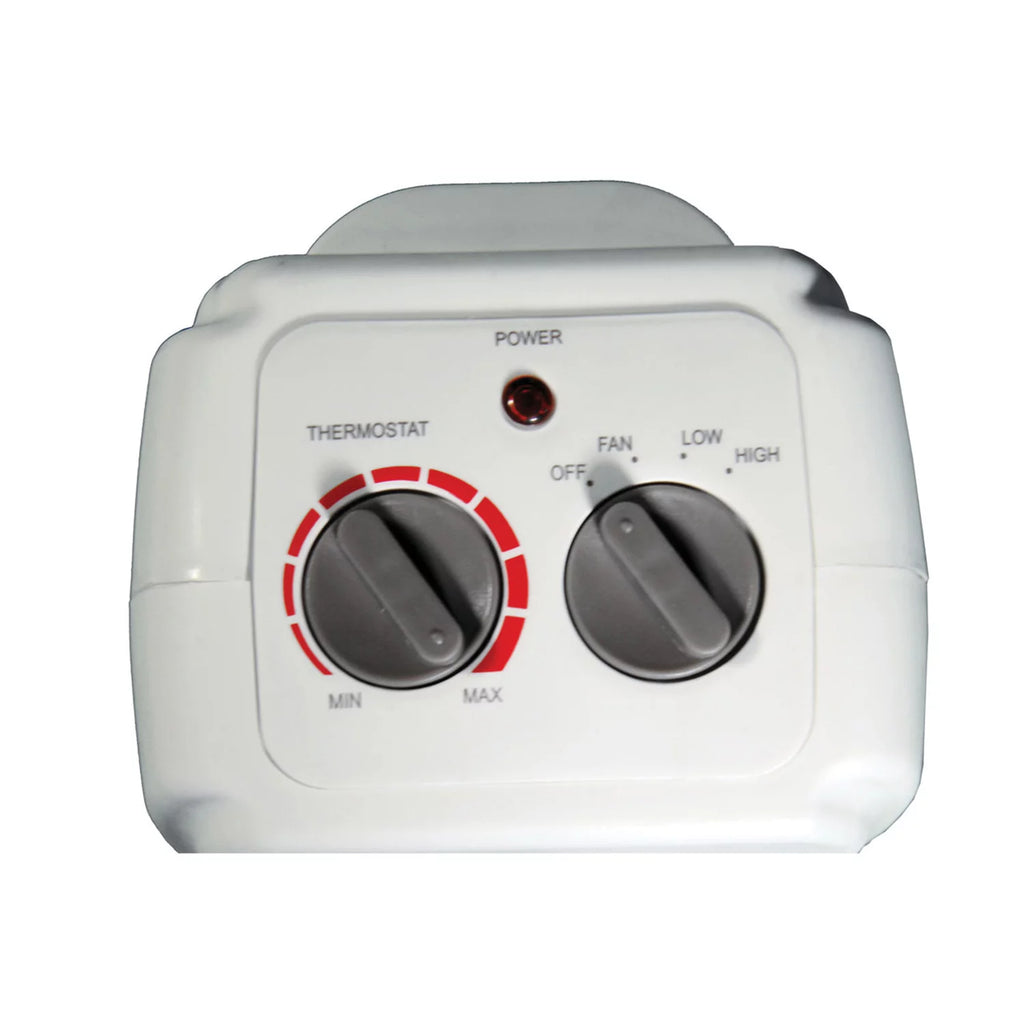 White Portable Oscillating Ceramic Fan Heater with Thermostat G6030