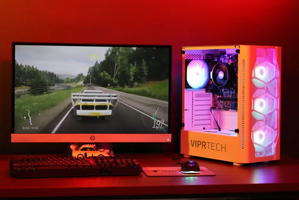 Whiteout Gaming PC Desktop Computer AMD Ryzen 5 5600G 16GB DDR4 128GB SSD 1TB HDD B2601