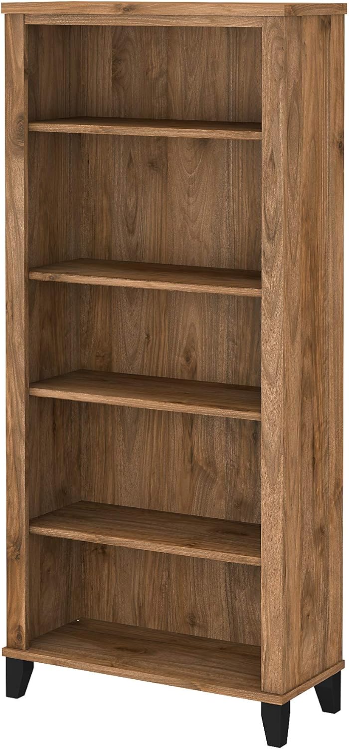 Ash Gray 5 Shelf Bookcase L43576