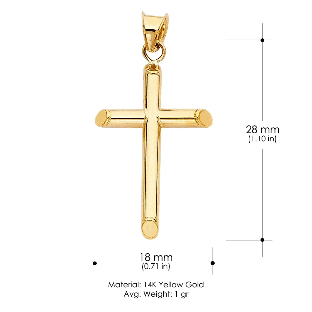 14K Yellow Gold Cross Pendant B712183