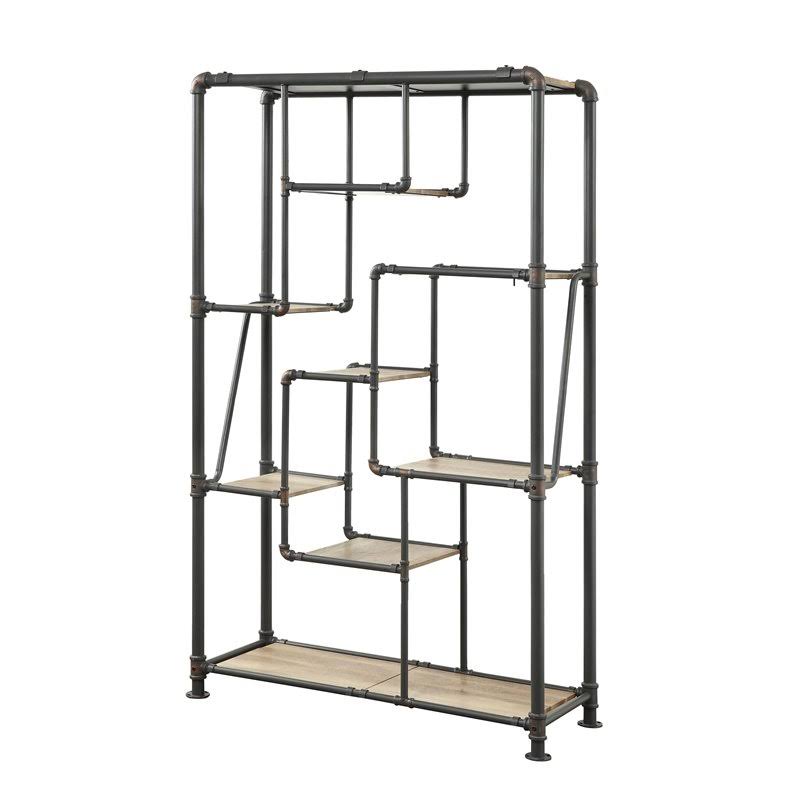 Sand Black Metal Bookcase Y4600