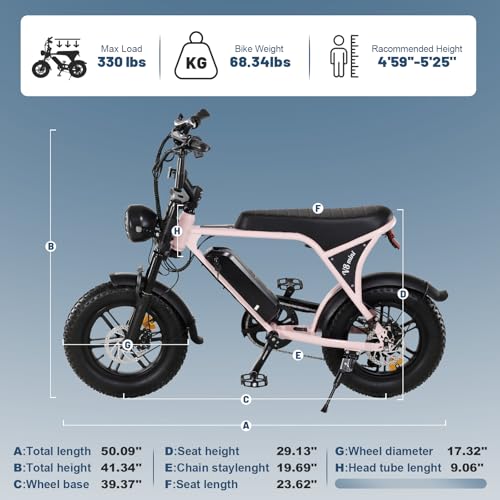 16" Fat Tire Electric Bike with 36V 10.4Ah Removable Battery F84509