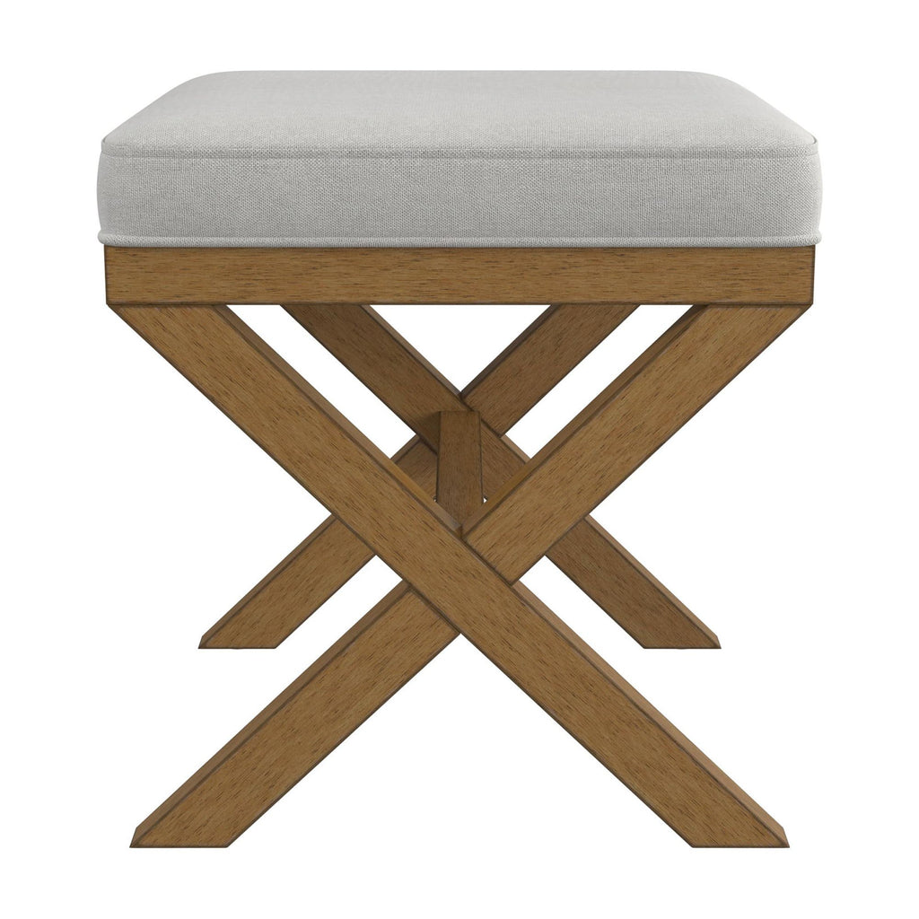Dark Driftwood Wood Vanity Stool W4888