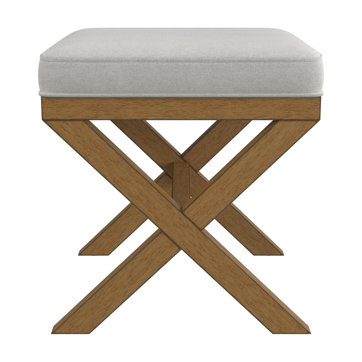 Dark Driftwood Wood Vanity Stool W4888