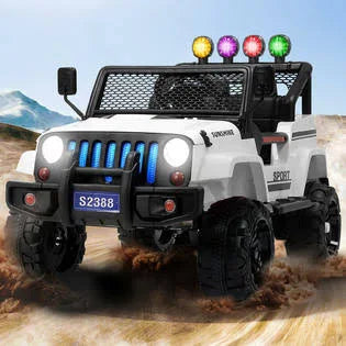 12V Battery Powered Kids Ride on Car with Wheels Suspension, White B76484